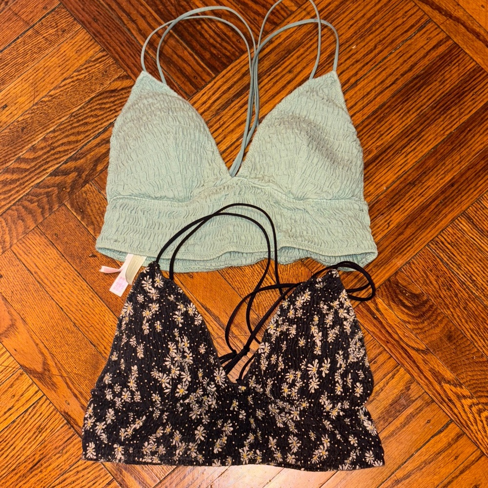 2 Victorias Secret Pink Bralettes